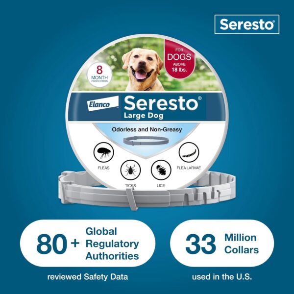 Seresto Large Dog Vet-Recommended Flea & Tick Treatment & Prevention Collar for Dogs Over 18 lbs. | 8 Months Protection - Image 7