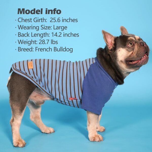 KYEESE Dog Shirt (2 Pack) - Super Soft Velvet, Stretchy, Lightweight, Breathable, for Small Dogs, Blue, M (17'' Chest, Turtle Neck, Pull On) - Image 8