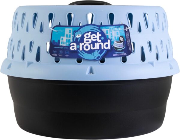 Petmate Get-A-Round Kennel for Cats, up to 20 Pounds, Blue, 19 Inches Wide - Image 2