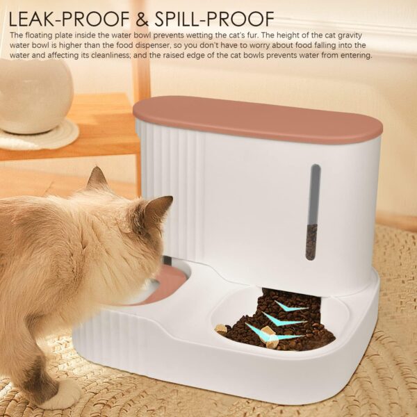 Gravity Pet Feeder and Water Dispenser Set, Automatic Cat Food Dispenser, Automatic Pet Feeder and Water Dispenser 2 in 1Suitable for Tracing Dogs and Pets - Image 5