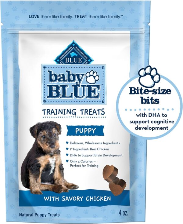 Blue Buffalo Baby BLUE Training Treats Natural Puppy Soft Dog Treats, Savory Chicken 4-oz Bag