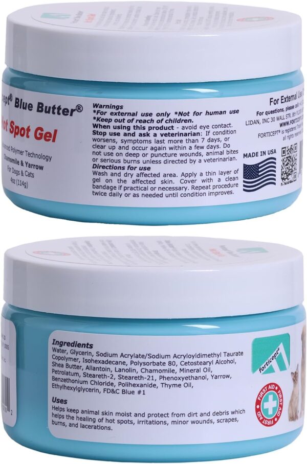 Forticept Blue Butter – Hot Spot Treatment for Dogs & Cats | Dog Wound Care | Skin Yeast Infections, Ringworm, Cuts, Rashes, First Aid Veterinary Strength Topical Ointment 4oz - Image 6