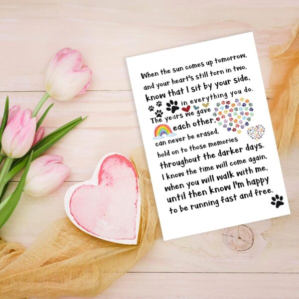 Dog Loss Card for Dog Owner, Pet Loss Sympathy Card for Dog Cat, Dog Memorial Gifts for Loss of Dog, Pet Memorial Gifts, Sympathy Gifts for Loss of Dog, Pet Remembrance Gift, Pet Loss Gifts - Image 3