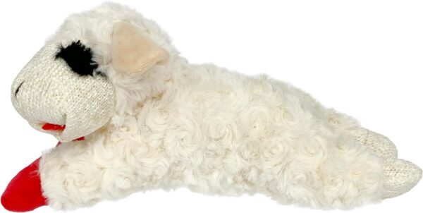 Multipet Plush Dog Toy, Lambchop, 10" Regular, White, Large - Image 3