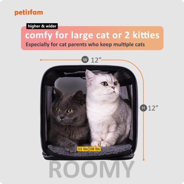 petisfam Easy Load Soft Pet Carrier for Large and Medium Cats. Sturdy, Well-Ventilated, Collapsible for Easy Storage, Easy Vet Visits - Image 2