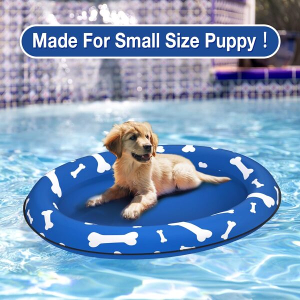 Pet Soft Dog Float Raft - Inflatable Dog Swimming Float for Summer (Small, Blue Bone) - Image 5