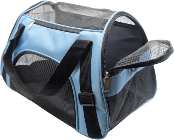 Pet Carrier Airline Approved Cat Carrier Dog Carrier for Medium Small Cats Small Puppy Kitten,Dog Cat Pet Travel Carrier (Small, Blue) - Image 2