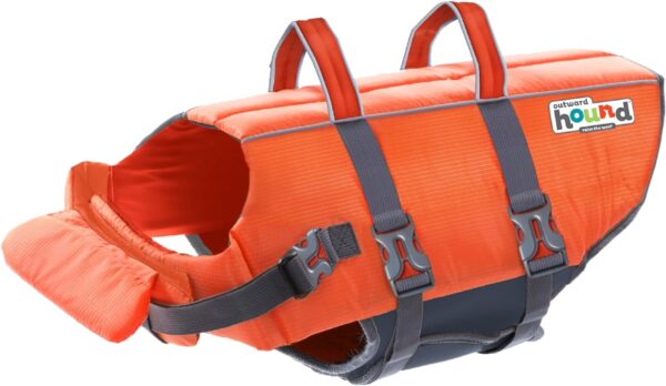 Outward Hound Granby Splash Orange Dog Life Jacket, Large