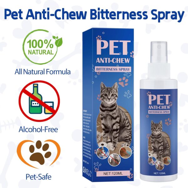 Cat Deterrent Spray. Cat Repellent Indoor for Cat and Kitten. Effective Cat Repellent Spray Training Aid for Furniture, Curtain, Sofa, Floor, Plant and More. Safe for Indoor & Outdoor Use. 120ML - Image 5