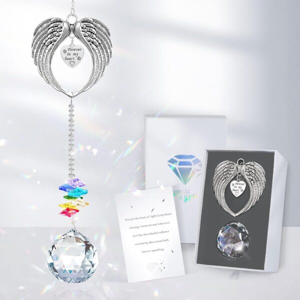 Dog Memorial Gifts for Loss of Dog - Pet Loss Sympathy Gift with Clear Crystal Ball Rainbow Maker Suncatcher, Pet Loss Gifts, Dog Bereavement Gifts, in Memory of Cat Memorial Gifts - Image 5