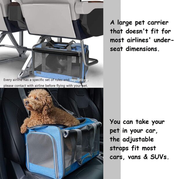 Pet Carrier for Large and Medium Cats, Soft-Sided Pet Carrier for Big Medium Cats and Puppy, Dog Carriers Cat Carriers Pet Privacy Protection Travel Carriers - Image 5