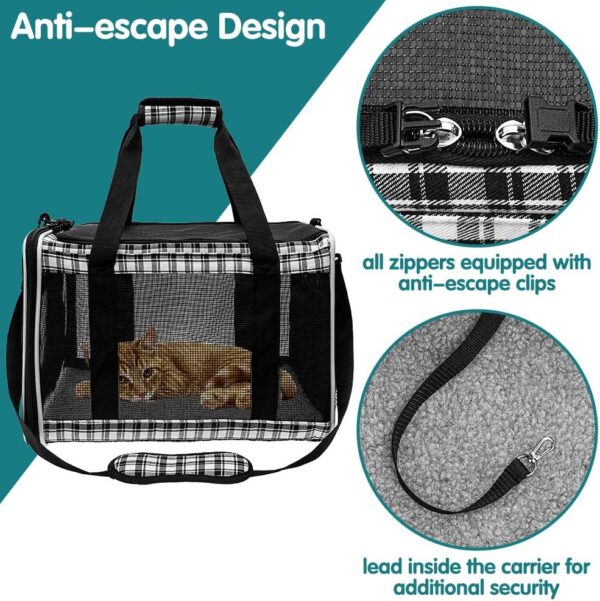 EXPAWLORER Large Cat Carrier for 2 Cats, Soft-Sided Pet Carrier for Cat,Top Load Cat Carriers for Medium Cats Under 25,Airline Approved Pet Travel Bag Fit 2 Kitties Small Dogs - Image 6