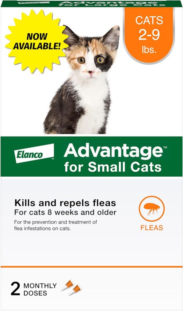 Advantage Topical Cat Flea Treatment and Prevention for Small Cats 2-9 lbs. | 2 Month Supply