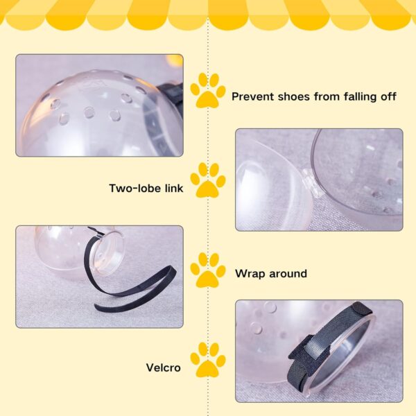 Cat Muzzle for Grooming,Bubble Muzzle and Boots for Nail Trimming,Cat Grooming Mask with Anti Bite,Cat Astronaut Helmet,Cat Breathable Muzzle and Silicone Paw Covers - Image 5