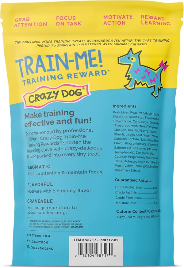 Crazy Dog Train-Me! Training Reward Dog Treats 16 Oz.,Chicken Regular - Image 2