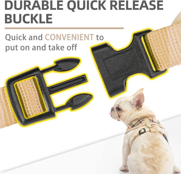 PUPTECK Soft Mesh Dog Harness and Leash Set Pet Puppy Cat Comfort Padded Vest No Pull Harnesses, Beige, S - Image 5