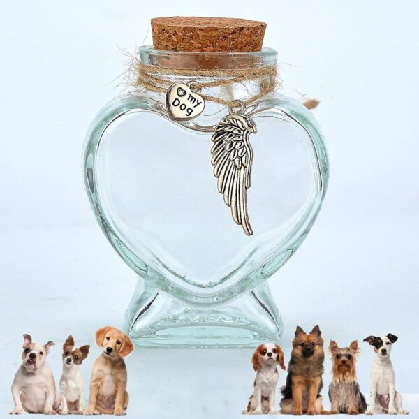 Memorial Bottle for Pet Hair, Keepsake Box for Pet Memorial Gifts, Dog Memorial Gifts, Dog Memorial Gifts for Loss of Dog, Loss of Dog Sympathy Gift, Dog Cat Keepsake Fur, Pet Memorial Urn