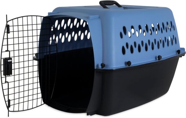 Petmate Pet Porter Fashion Dog Kennel 26", Parisian Blue & Black, for Pets 20-25lbs, Made in USA - Image 4