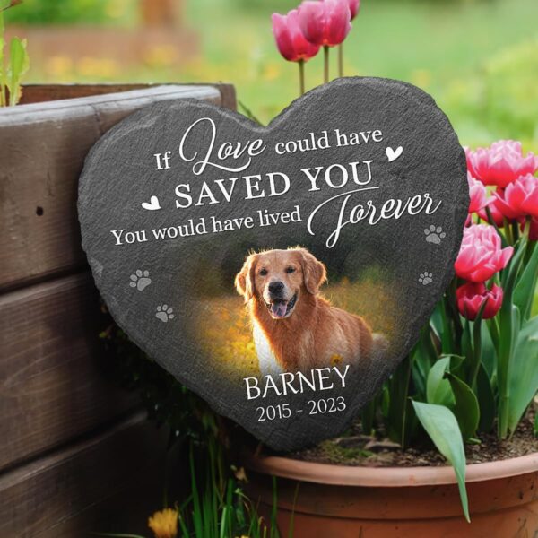 Pawfect House If Love Could Have Saved You Personalized Dog Memorial Stone, Pet Memorial Gifts, Cemetery Decorations for Grave, Pet Loss Gifts, Cat Memorial Gifts, Dog Memorial Gifts for Loss of Dog - Image 4