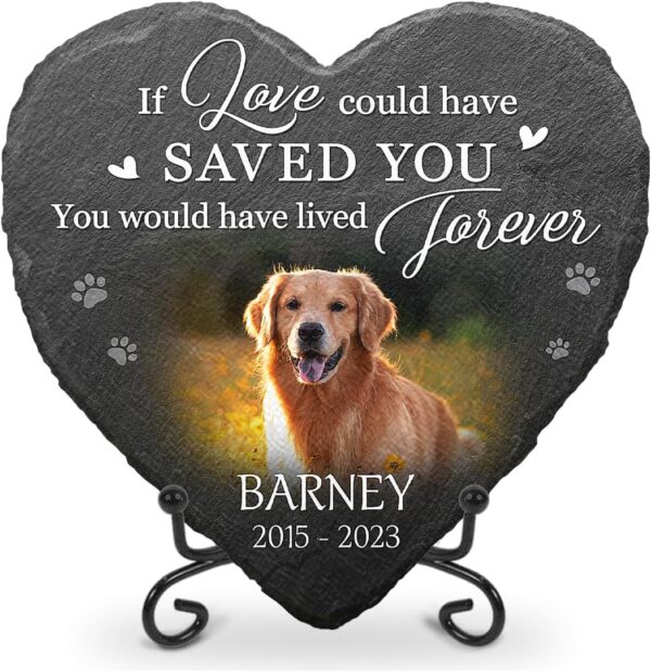 Pawfect House If Love Could Have Saved You Personalized Dog Memorial Stone, Pet Memorial Gifts, Cemetery Decorations for Grave, Pet Loss Gifts, Cat Memorial Gifts, Dog Memorial Gifts for Loss of Dog