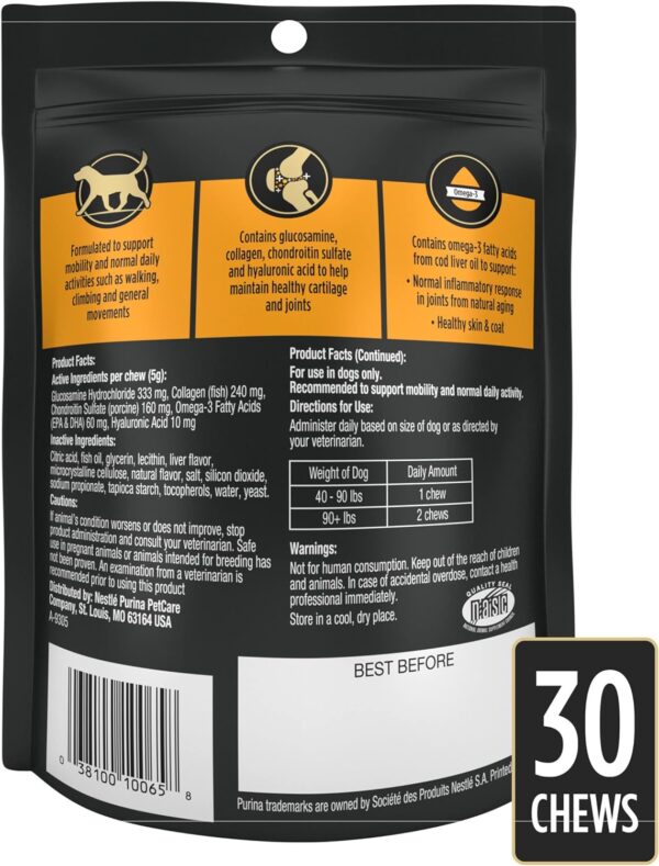 Purina Pro Plan Veterinary Joint Care Joint Supplement for Large Breed Dogs Hip and Joint Supplement - 5.29 oz. Pouch - Image 6