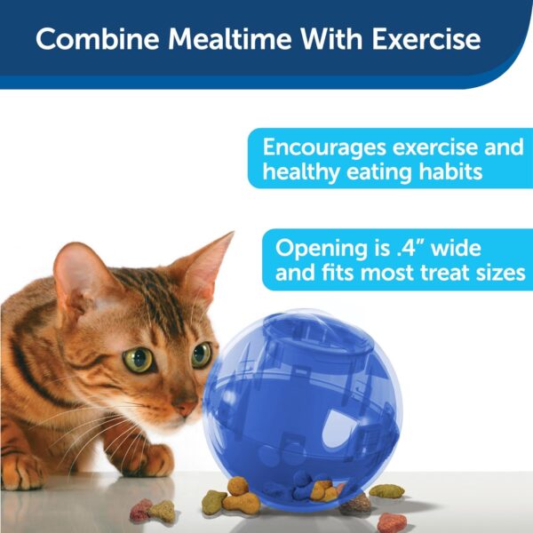 PetSafe SlimCat Meal-Dispensing Cat Toy, Great for Food or Treats, Blue, for All Breed Sizes, Color - Image 4