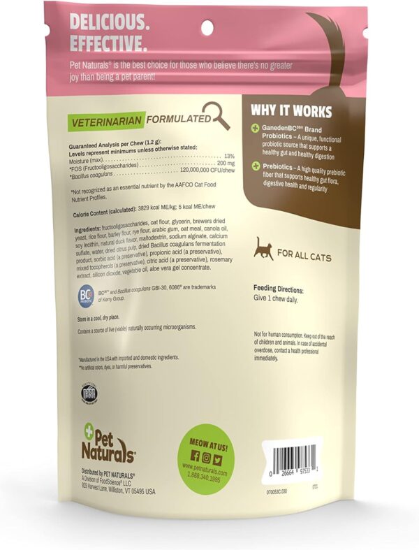 Pet Naturals Daily Probiotic for Cats, 30 Chews - Digestive and Immune Support Supplement for Cats - Image 2