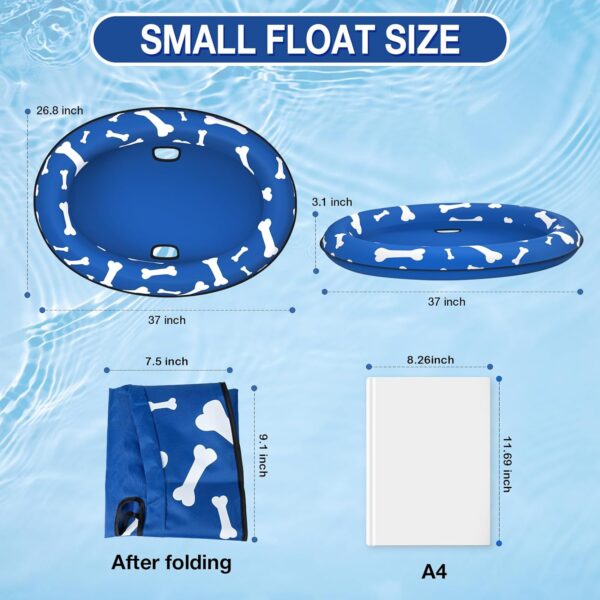 Pet Soft Dog Float Raft - Inflatable Dog Swimming Float for Summer (Small, Blue Bone) - Image 3