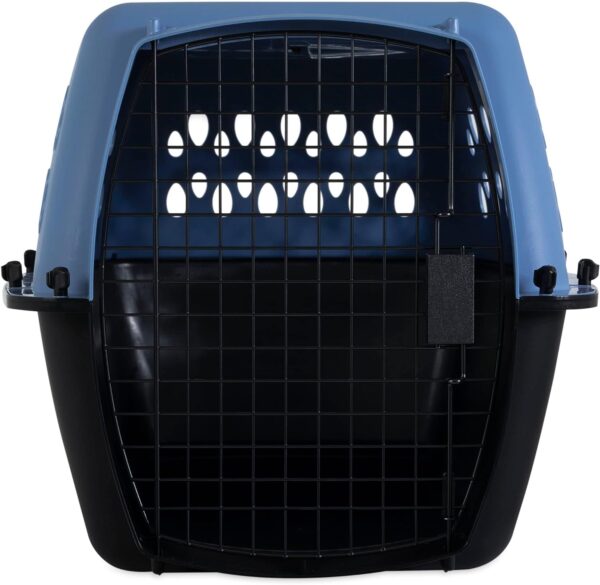 Petmate Pet Porter Fashion Dog Kennel 26", Parisian Blue & Black, for Pets 20-25lbs, Made in USA - Image 2