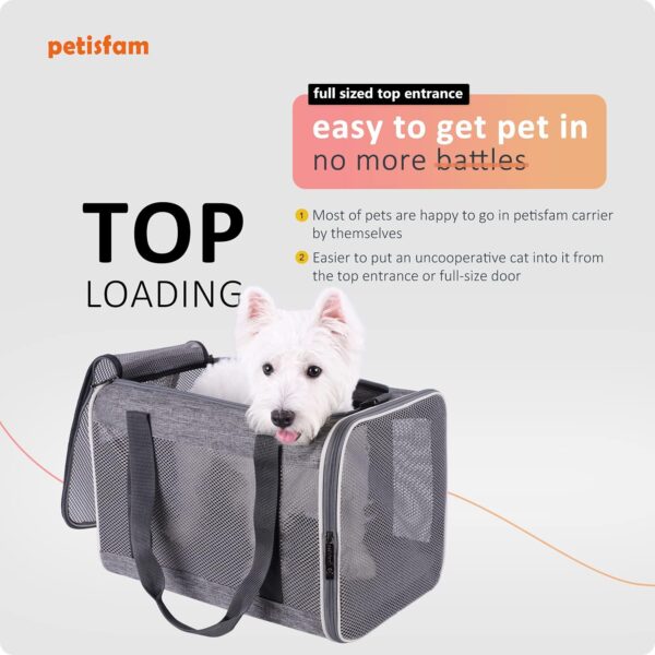 petisfam Easy Load Soft Pet Carrier for Large and Medium Cats. Sturdy, Well-Ventilated, Collapsible for Easy Storage, Easy Vet Visits - Image 4