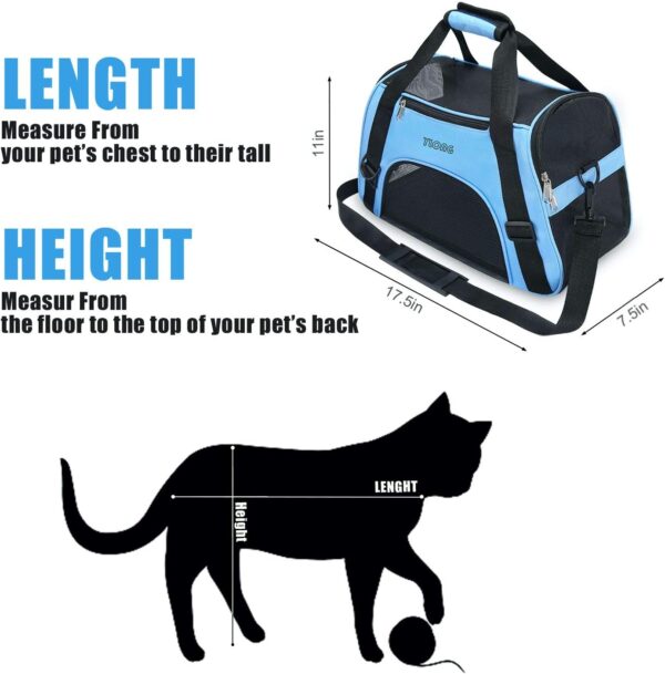 Airline Approved Pet Carrier,Soft-Sided Pet Travel Carrier for Cats Dogs Puppy Comfort Portable Foldable Pet Bag - Image 4