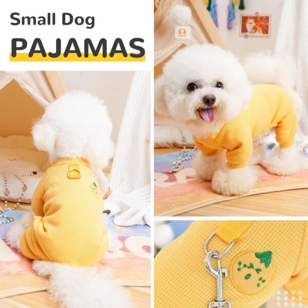 Dog Pajamas Small Dog Shirt Pjs Soft Cotton Puppy Clothes Cute Spring Summer Dog Clothes for Small Dogs Girl Boy Chihuahua Stretchy Dog Onesies for Small Dogs Cats Jumpsuit Outfits - Image 2