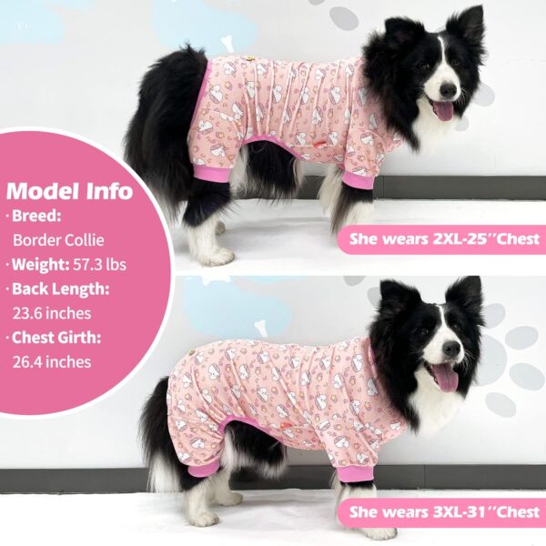 KYEESE Dog Pajama for Large Dogs Yellow Duck Soft Material Stretchable Dog Pajamas Onesie Dog Apparel - Image 5