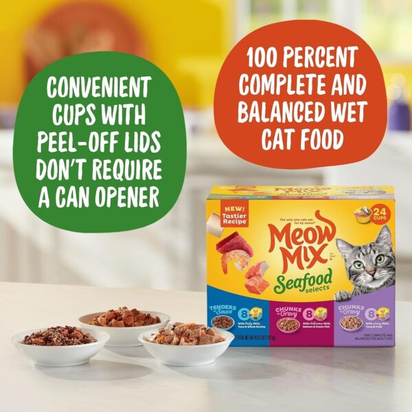 Meow Mix Seafood Selects Wet Cat Food Variety Pack, 2.75 Ounce (Pack of 24) - Image 7