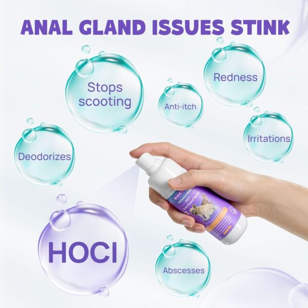 HICC PET Dog Anal Gland Spray - Fast Relieves Anal Gland Irritations and Soothes Itching, Stops Scooting, Eliminates Tough Odors, Pain Relieving & Anti-Itch, Safe for All Animals - 4 Fl Oz - Image 5