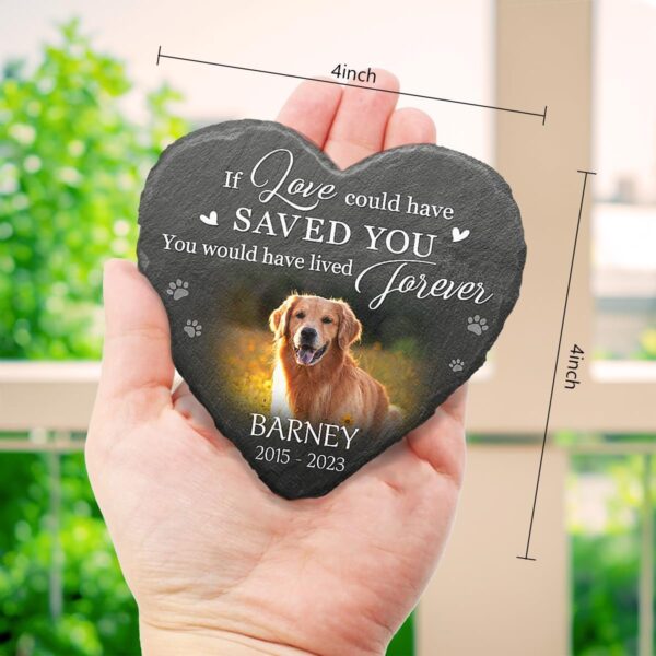 Pawfect House If Love Could Have Saved You Personalized Dog Memorial Stone, Pet Memorial Gifts, Cemetery Decorations for Grave, Pet Loss Gifts, Cat Memorial Gifts, Dog Memorial Gifts for Loss of Dog - Image 3