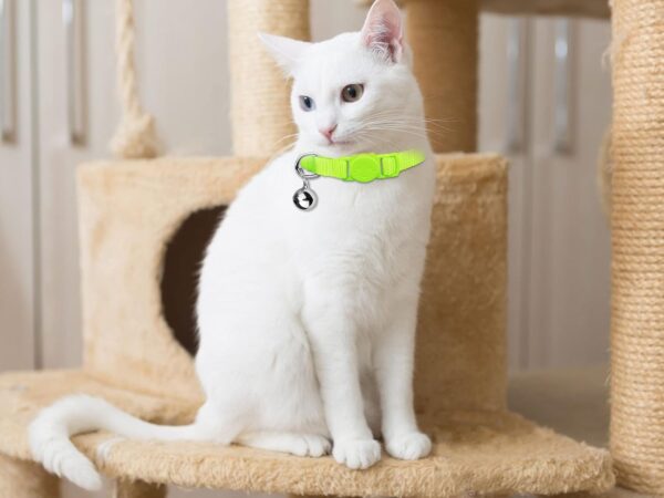 12 PCS Breakaway Cat Collars with Bell Colorful Soft Safety Buckle Cat Collars Adjustable Breakaway Kitten Collars Safety Collars for Cats, 7 in-11 in - Image 7