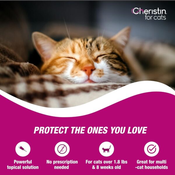 Cat Cheristin Cat Flea Treatment & Prevention for Cats | 1 Topical Dose Provides Up to 6 Weeks of Coverage | 6 ct. - Image 4