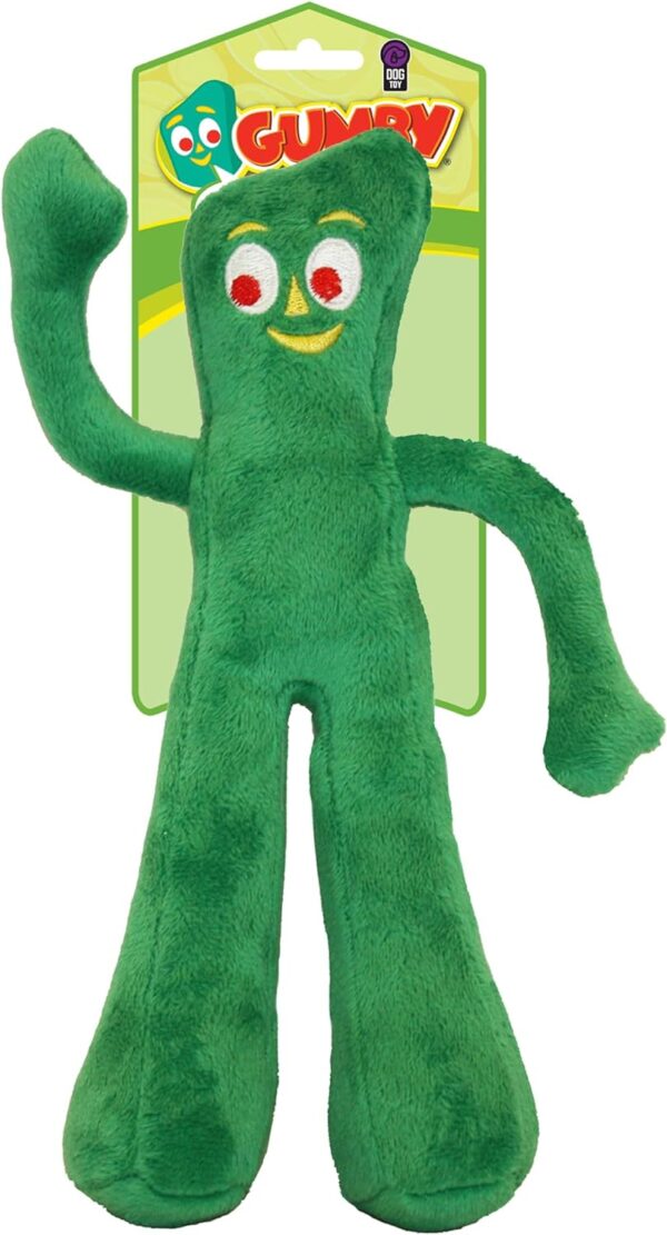 Multipet Gumby Plush Filled Dog Toy, Green, 9 inch (Pack of 1) - Image 2