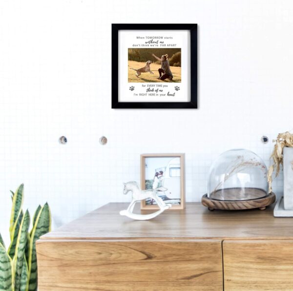 KCRasan Memorial Picture Frame for Pet Loss Gift - Remembrance Frame for Dog or Cat with Sympathy Tribute Keepsake(9x9 frame) - Image 3