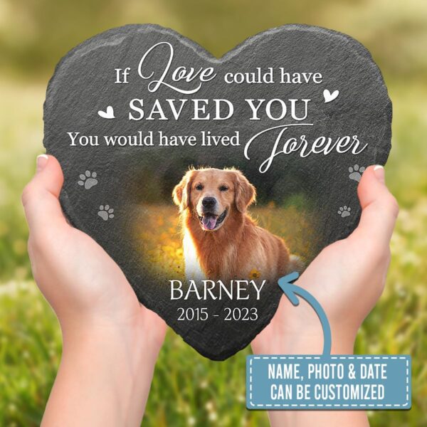 Pawfect House If Love Could Have Saved You Personalized Dog Memorial Stone, Pet Memorial Gifts, Cemetery Decorations for Grave, Pet Loss Gifts, Cat Memorial Gifts, Dog Memorial Gifts for Loss of Dog - Image 5