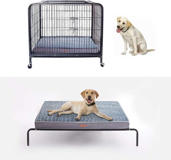 WESTERN HOME WH Large Dog Bed for Large, Jumbo, Medium Dogs, Orthopedic Pet Bed Waterproof Mattress with Removable Washable Cover, Thick Egg Crate Foam Dog Bed with Non-Slip Bottom - Image 5