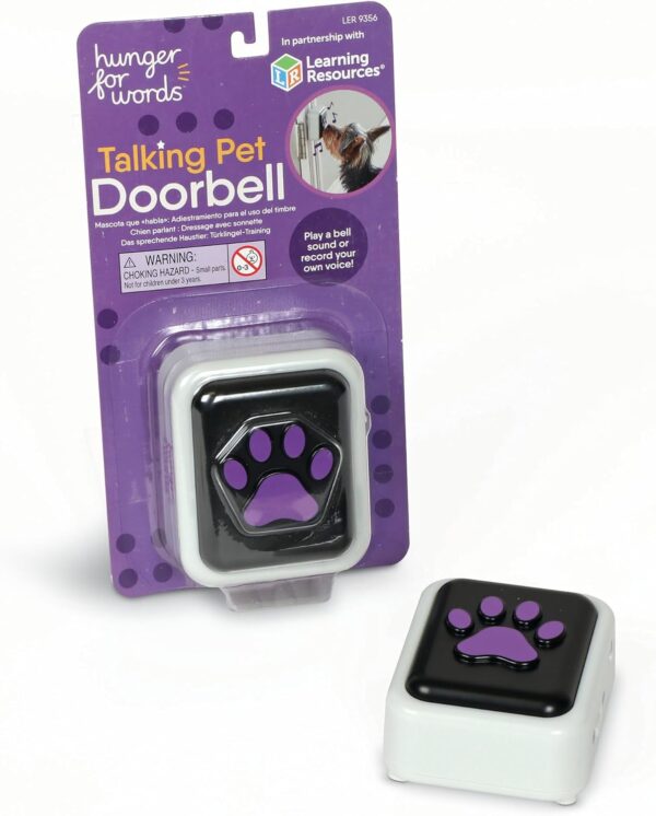 Hunger for Words Talking Pet Doorbell - 1 Piece Doorbell for Dogs, Doggie Doorbell, Perfect for Dog Potty Training, Talking Dog Buttons