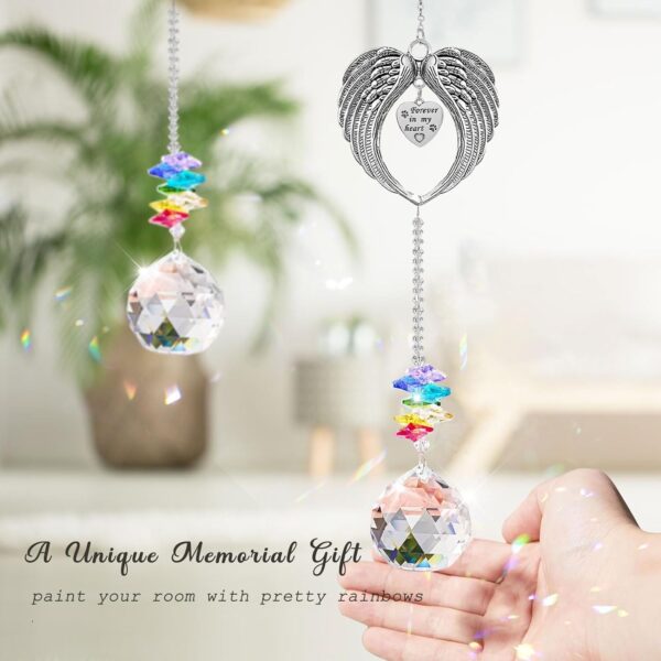 Dog Memorial Gifts for Loss of Dog - Pet Loss Sympathy Gift with Clear Crystal Ball Rainbow Maker Suncatcher, Pet Loss Gifts, Dog Bereavement Gifts, in Memory of Cat Memorial Gifts - Image 4