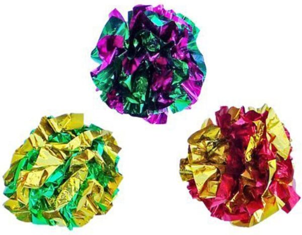 Original Mylar Crinkle Balls Cat Toys - 12 Pack - Image 3