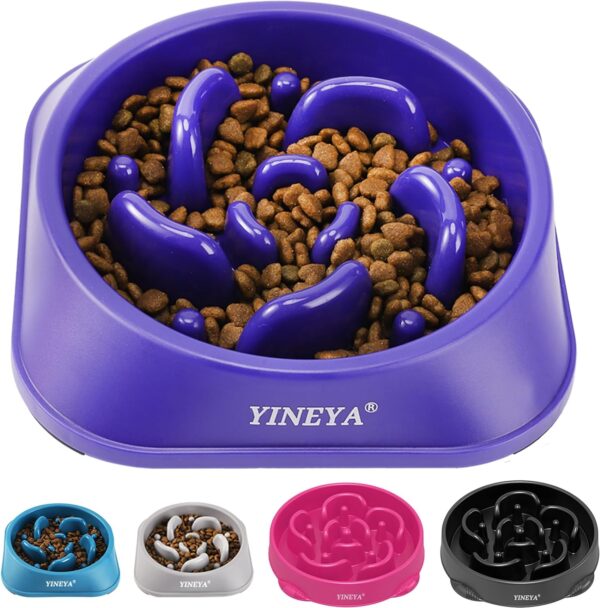 Slow Feeder Dog Bowls Large Breed, Dog Slow Feeder Bowl, Dog Food Bowls Slow Feeder, Dog Bowl Slow Feeder, Dog Bowl That Slow Down Eating(Purple)