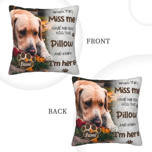 Personalized Pet Memorial Throw Pillow with Photo, Dog Memrial Gifts for Loss of Dog, Pet Memories Gifts for Dogs Dog Memorial Pillow Pet Loss Sympathy Gift Dog Bereavement Gifts - Image 2