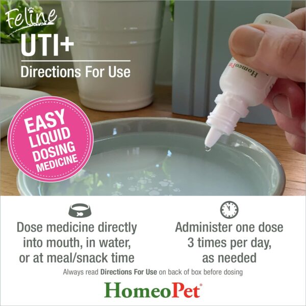 HomeoPet Feline UTI Plus Urinary-Tract Relief, Urinary-Tract Support for Cats, 15 Milliliters - Image 5