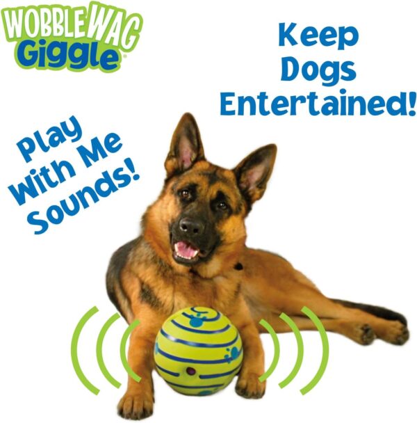 Wobble Wag Giggle Ball, Interactive Dog Toy, Fun Giggle Sounds When Rolled or Shaken, Pets Know Best, As Seen On TV - Image 8