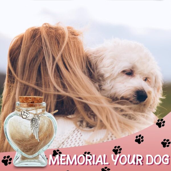 Memorial Bottle for Pet Hair, Keepsake Box for Pet Memorial Gifts, Dog Memorial Gifts, Dog Memorial Gifts for Loss of Dog, Loss of Dog Sympathy Gift, Dog Cat Keepsake Fur, Pet Memorial Urn - Image 2